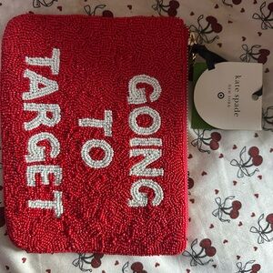 Kate Spade Vibrant Red Beaded Clutch